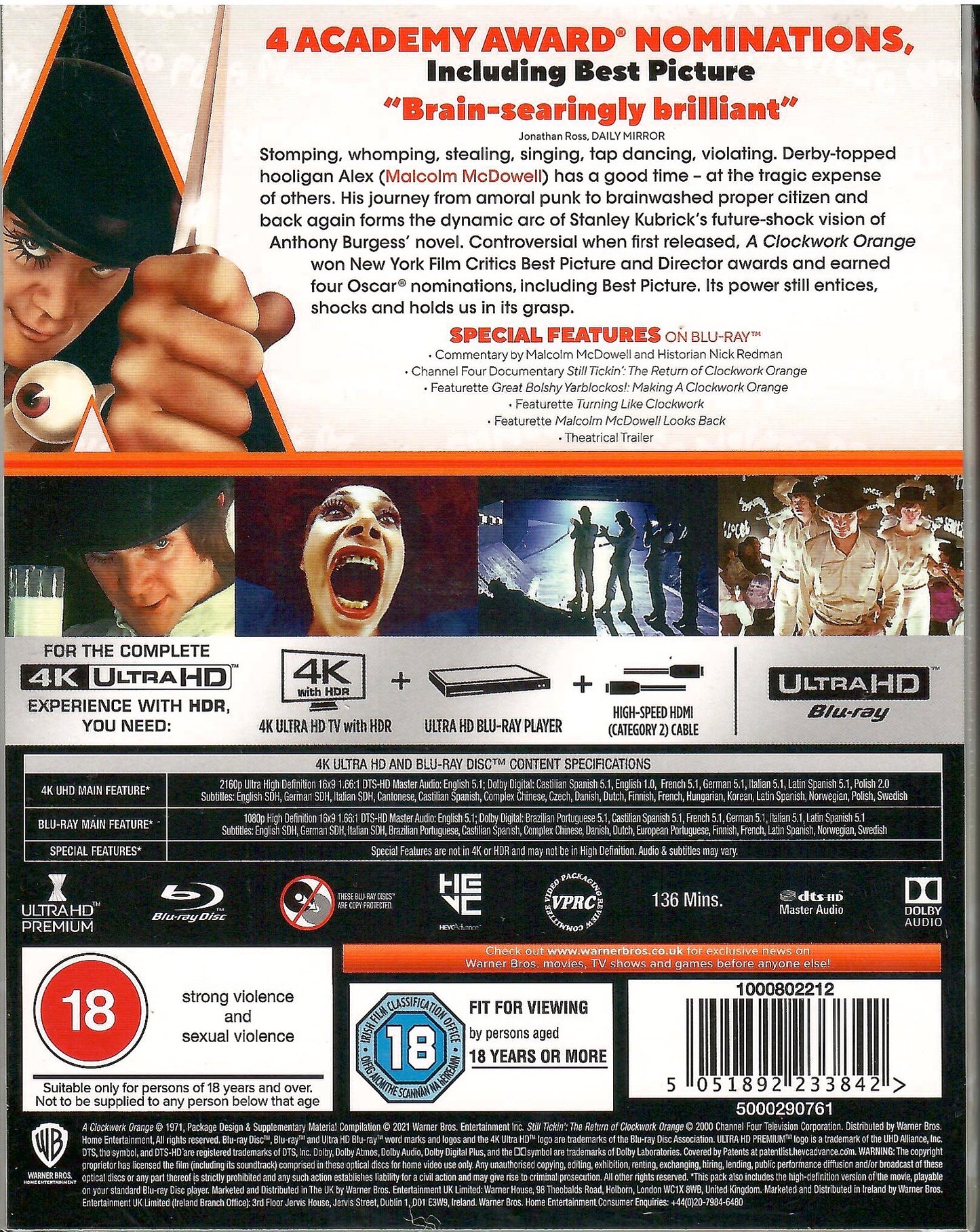 A Clockwork Orange 4K SteelBook (Titans of Cult #12)(UK)