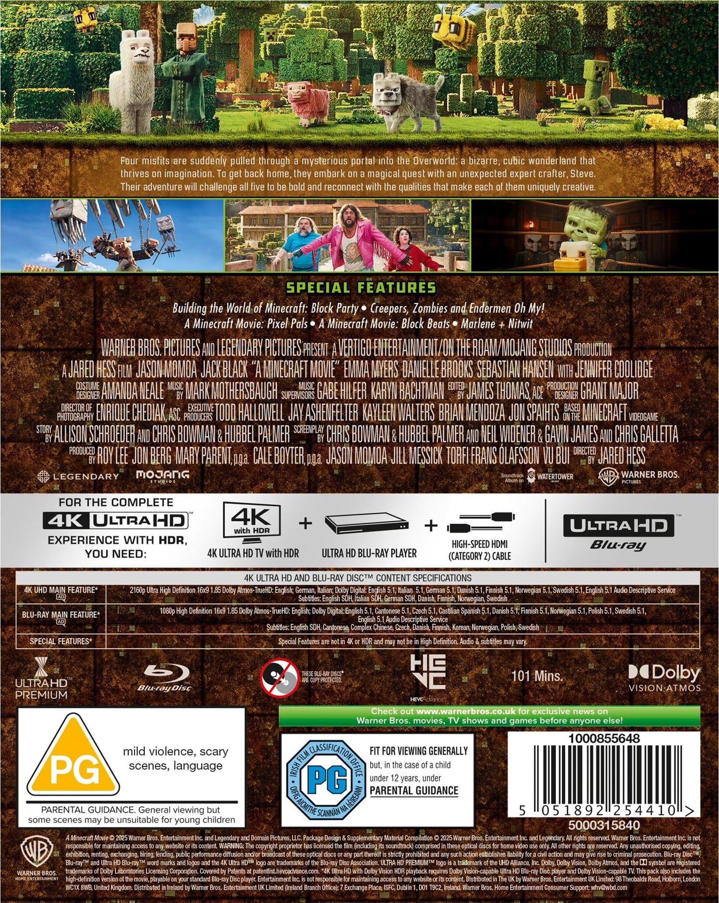 A Minecraft Movie 4K SteelBook - Day/dNight Scene Edition (UK)