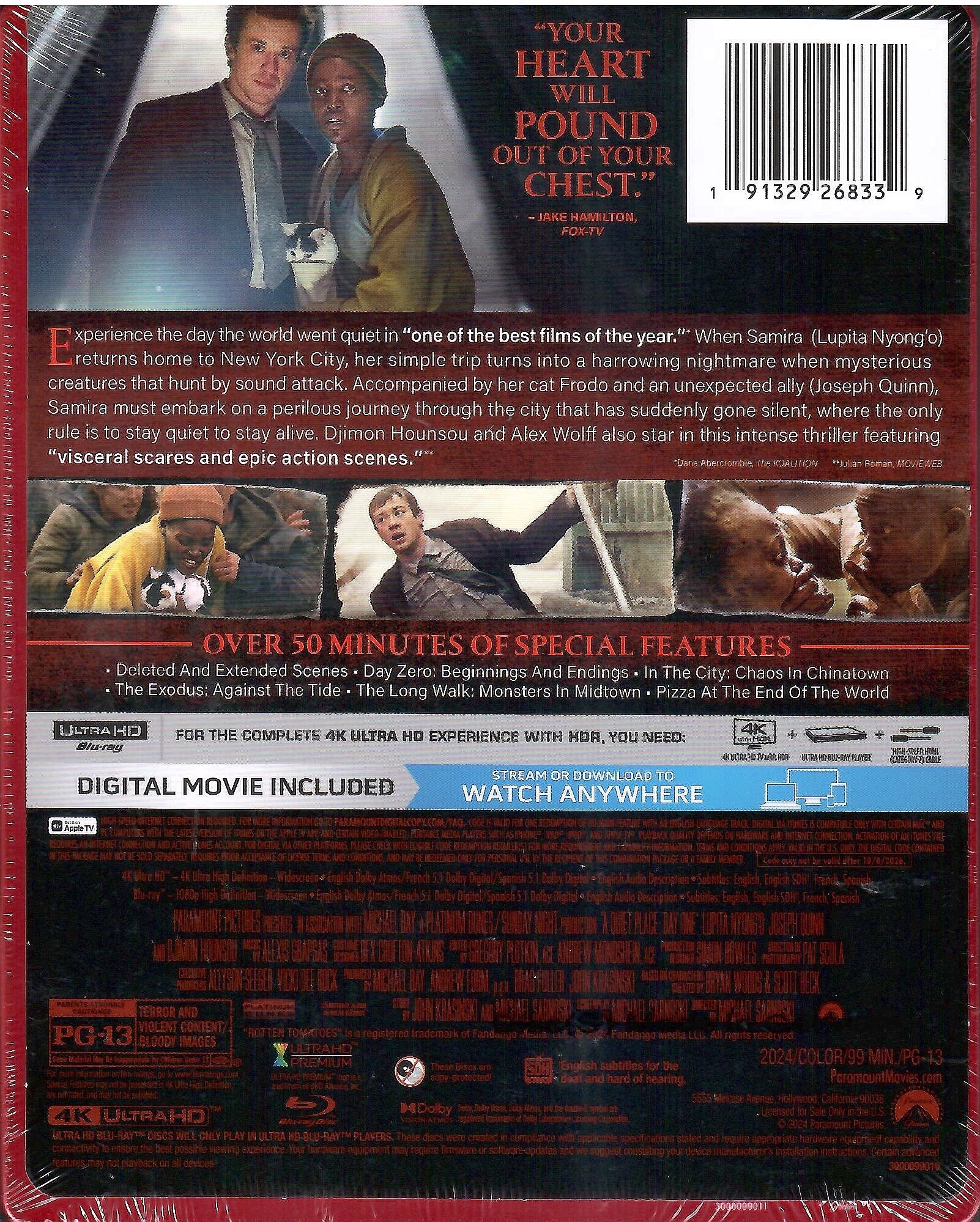 A Quiet Place: Day One 4K SteelBook - Red Edition (2024)(Exclusive