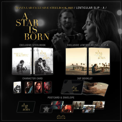 A Star is Born Lenticular A SteelBook: Extended Cut (2018)(ME#25)(Hong Kong)