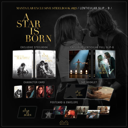 A Star is Born Lenticular B SteelBook: Extended Cut (2018)(ME#25)(Hong Kong)