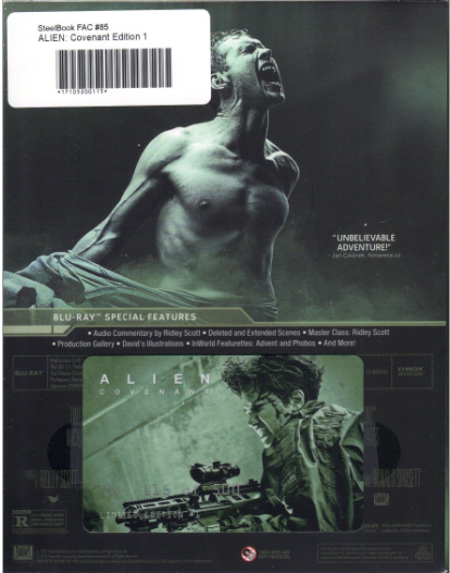 Alien: Covenant 1-Click SteelBook Maniacs Box Set (FAC#85)(Czech)