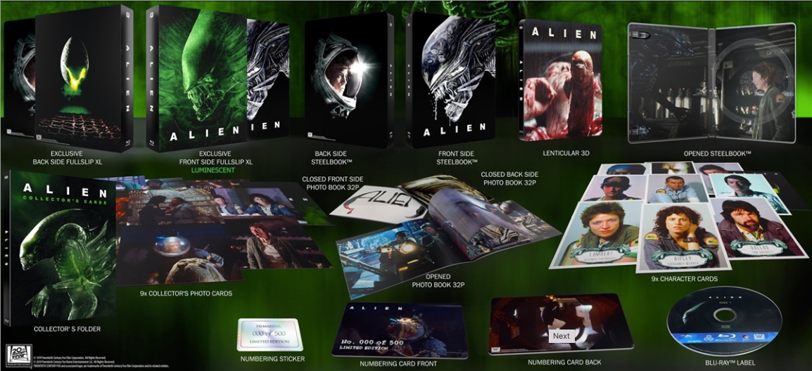 Alien XL Full Slip SteelBook + Lenticular Magnet (1979)(FAC#120)(Czech)