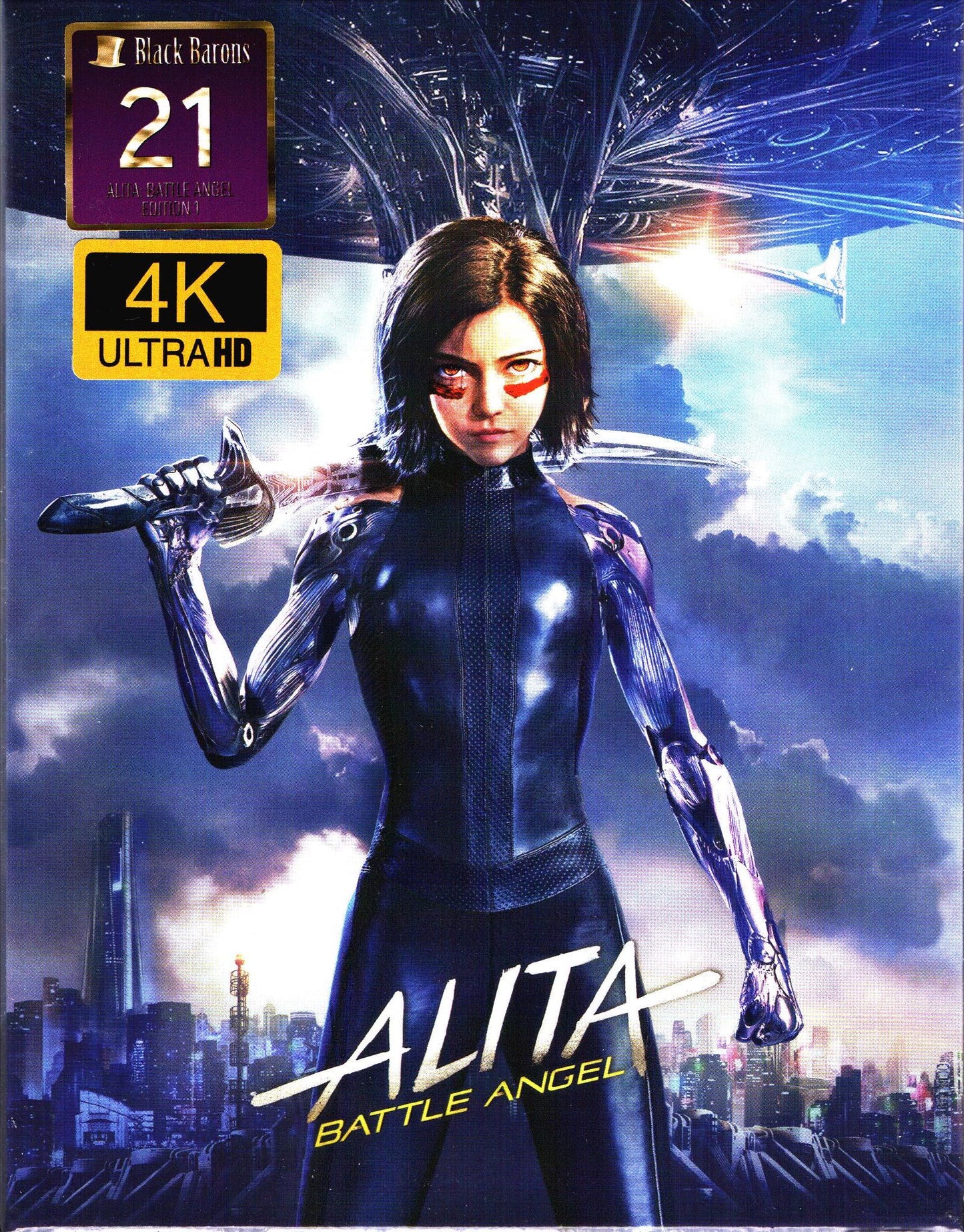 Alita: Battle Angel 3D & 4K XL Full Slip SteelBook + Lenticular Magnet (BB#21)(Czech)