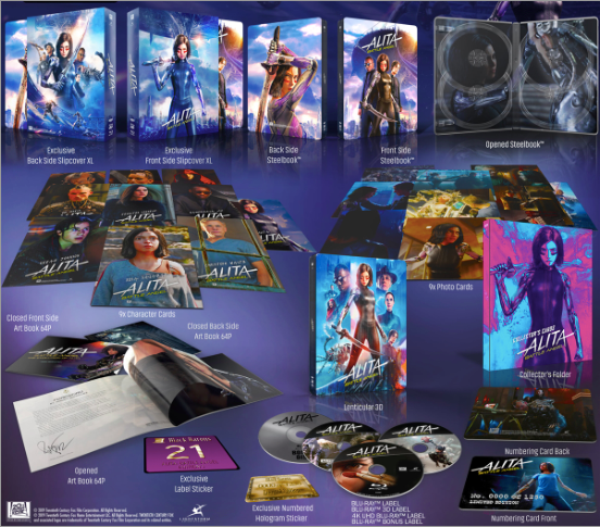 Alita: Battle Angel 3D & 4K XL Full Slip SteelBook + Lenticular Magnet (BB#21)(Czech)