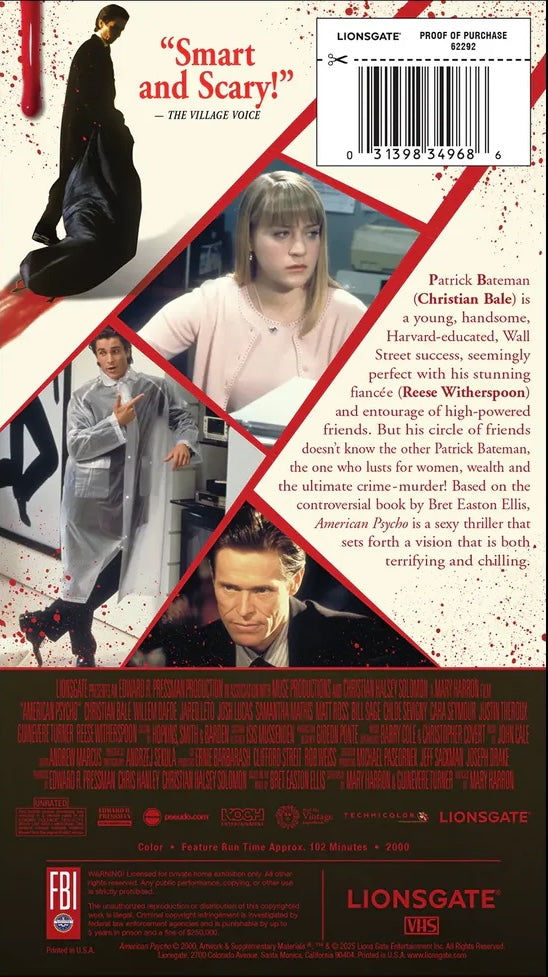American Psycho: Uncut Version (VHS)(Exclusive)