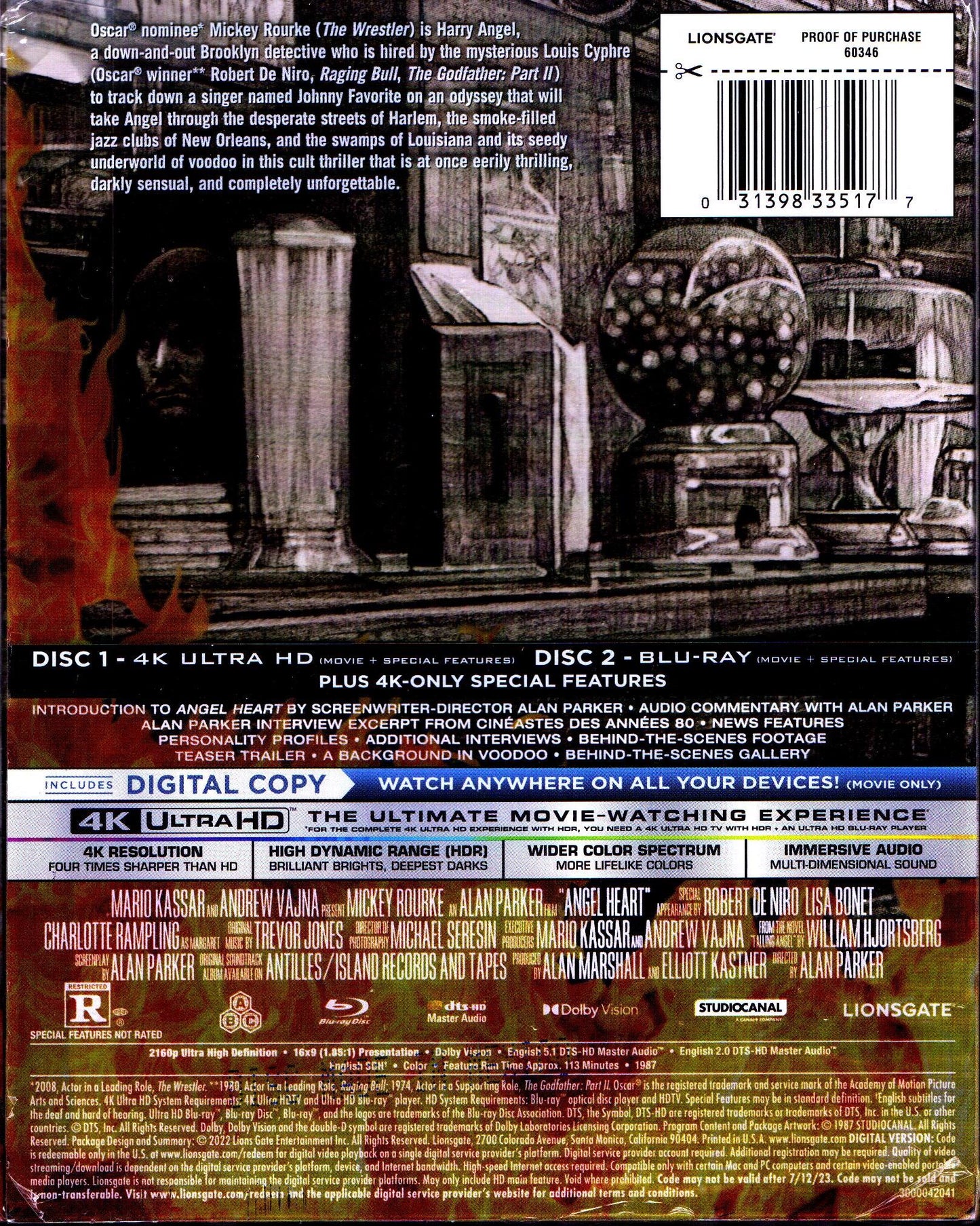 Angel Heart 4K SteelBook (Exclusive)