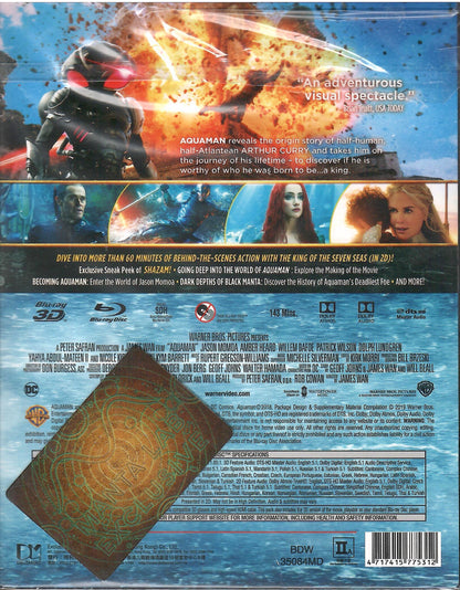 Aquaman 3D Double Lenticular SteelBook (2018)(ME#24)(Hong Kong)