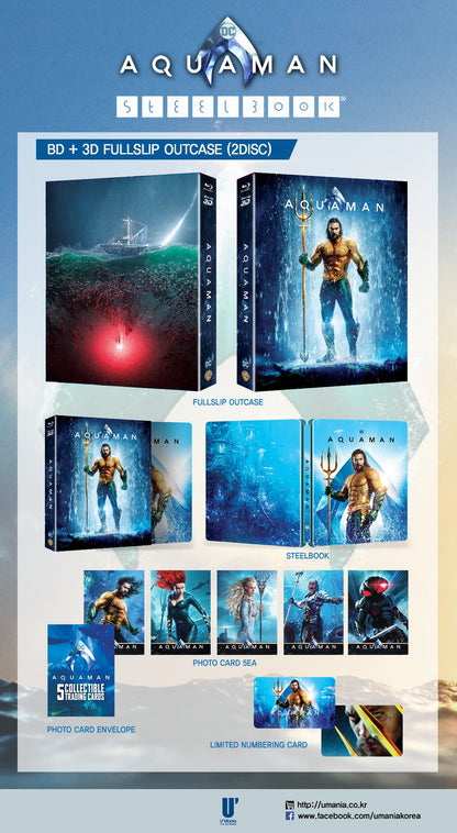 Aquaman 3D Full Slip SteelBook (2018)(UMS#05)(Korea)