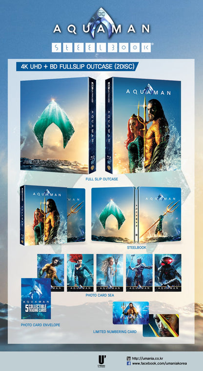 Aquaman 4K Full Slip SteelBook (2018)(UMS#05)(Korea)