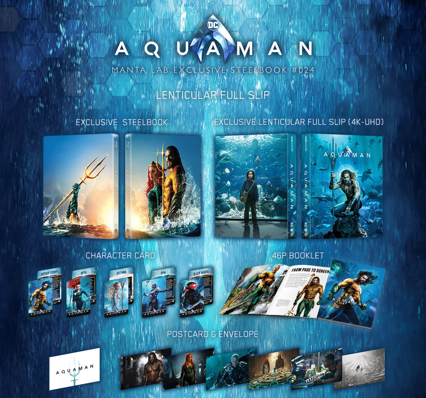 Aquaman 3D + 4K 1-Click SteelBook (2018)(ME#24)(Hong Kong)