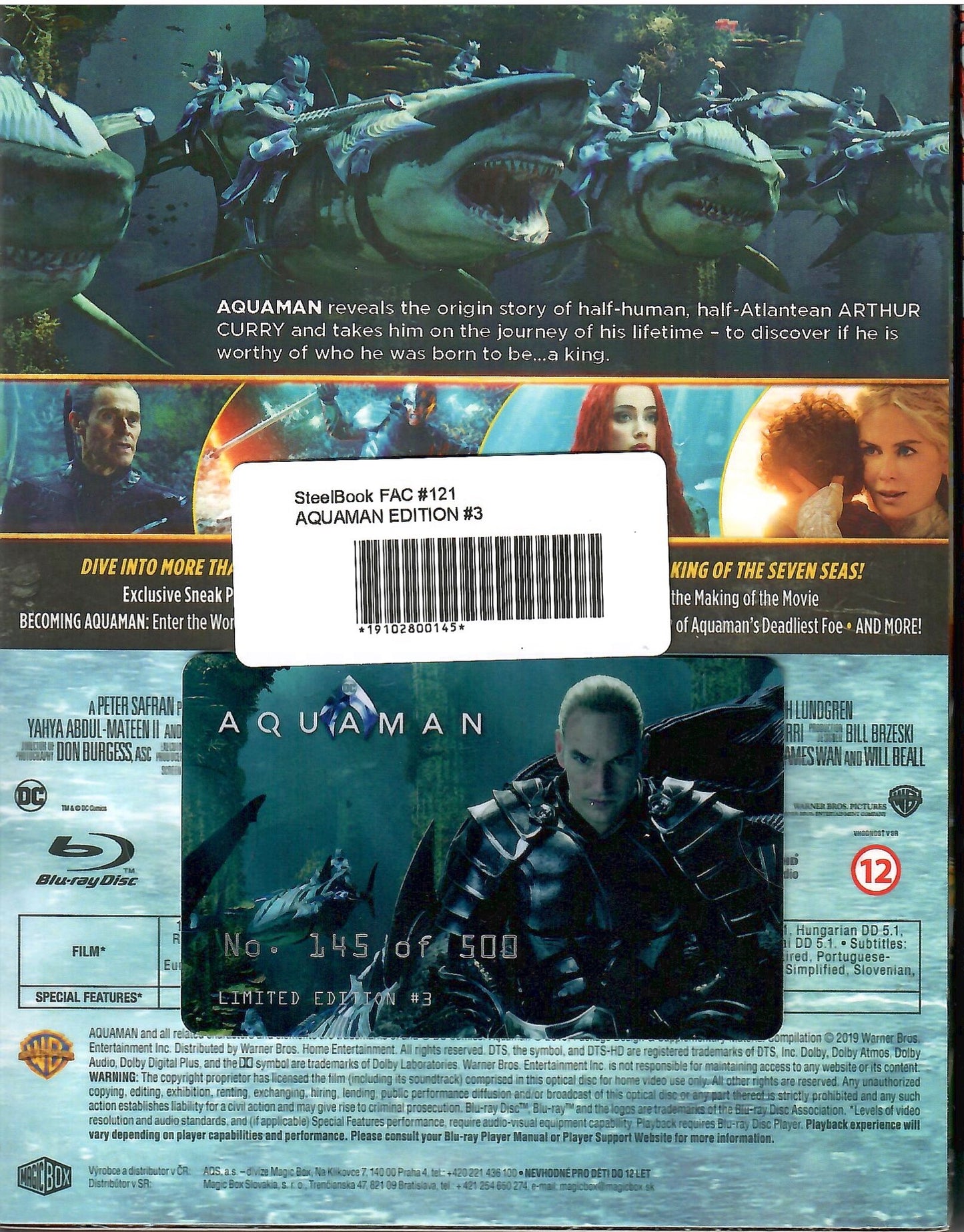 Aquaman Double Lenticular SteelBook (2018)(FAC#121)(Czech)