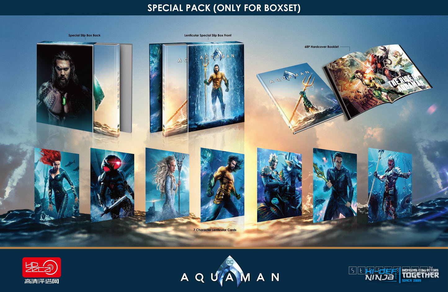 Aquaman 3D + 4K 1-Click Lenticular SteelBook (2018)(HDZeta Gold Label)(China)