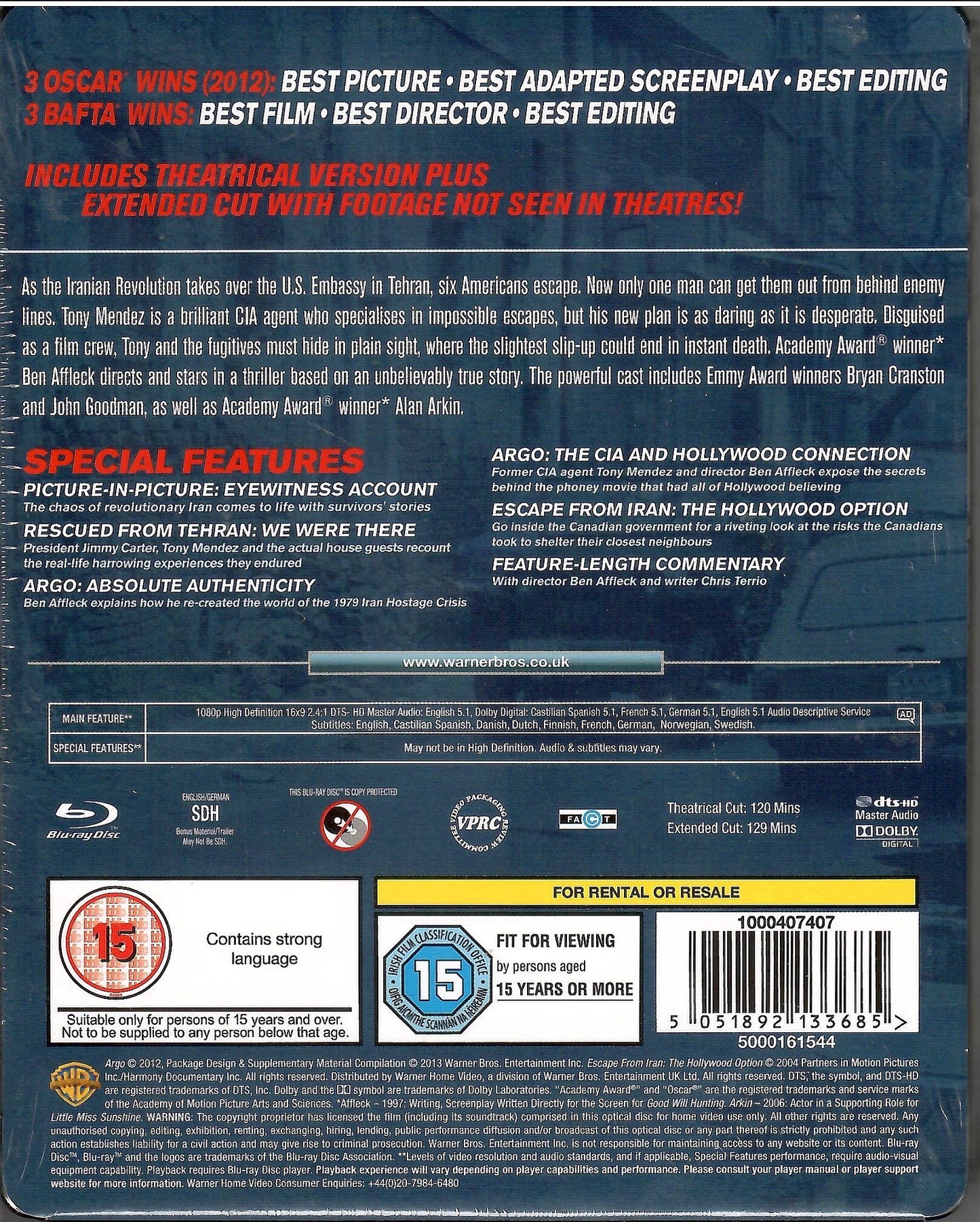 Argo SteelBook (2012)(UK)