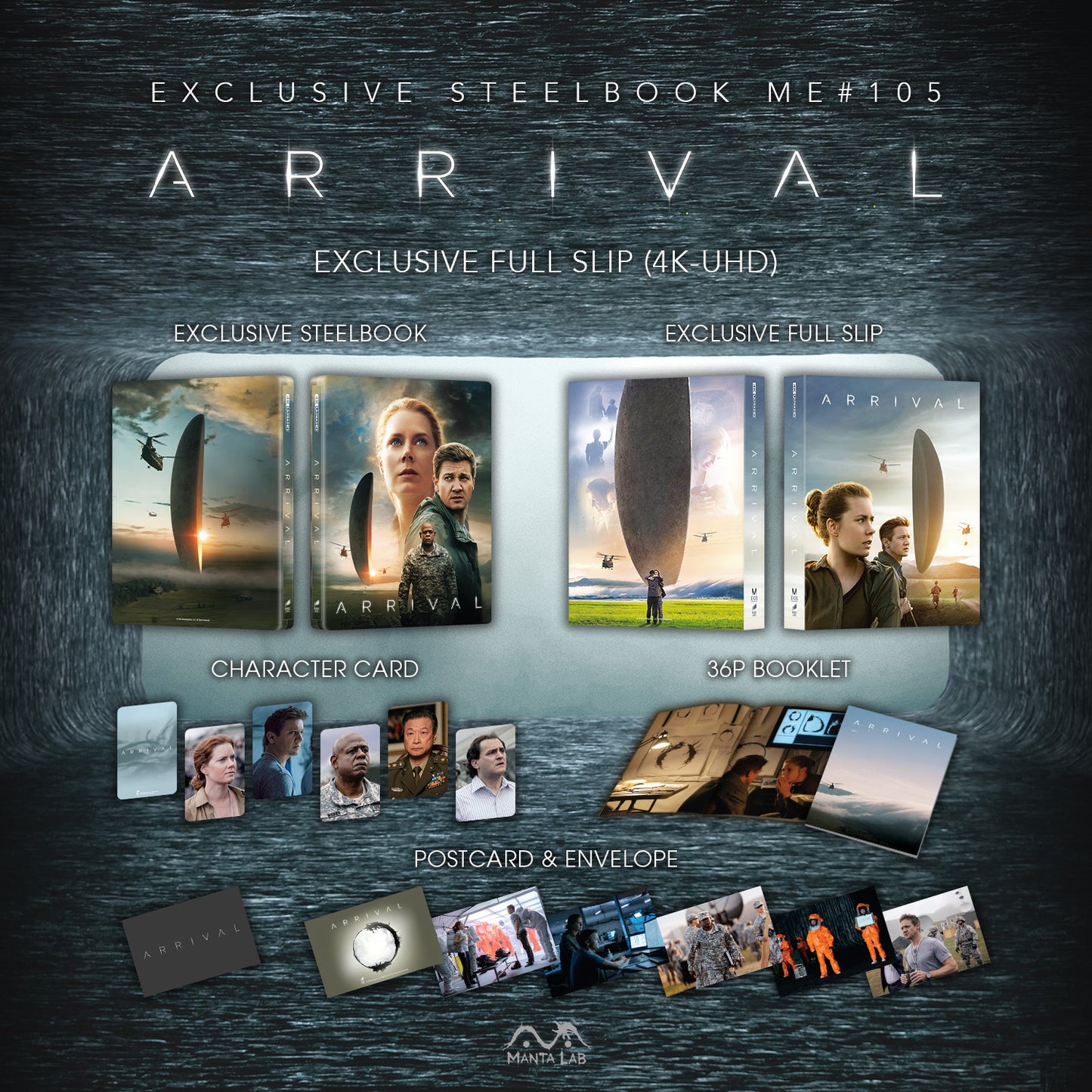 [Pre-Order] Arrival 4K 1-Click SteelBook (2016)(ME#105)Hong Kong)