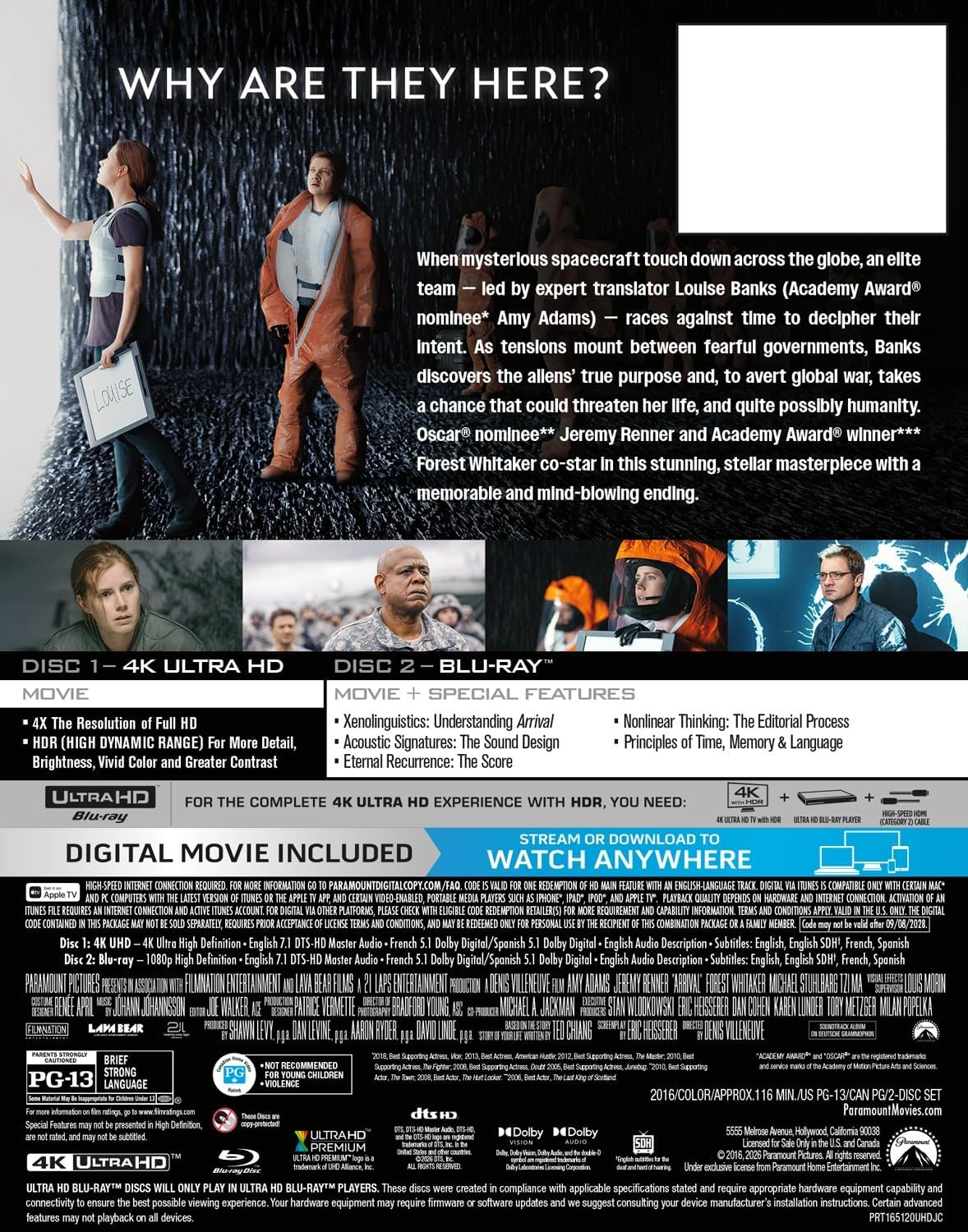 [Pre-Order] Arrival 4K SteelBook (2016)(Re-release)