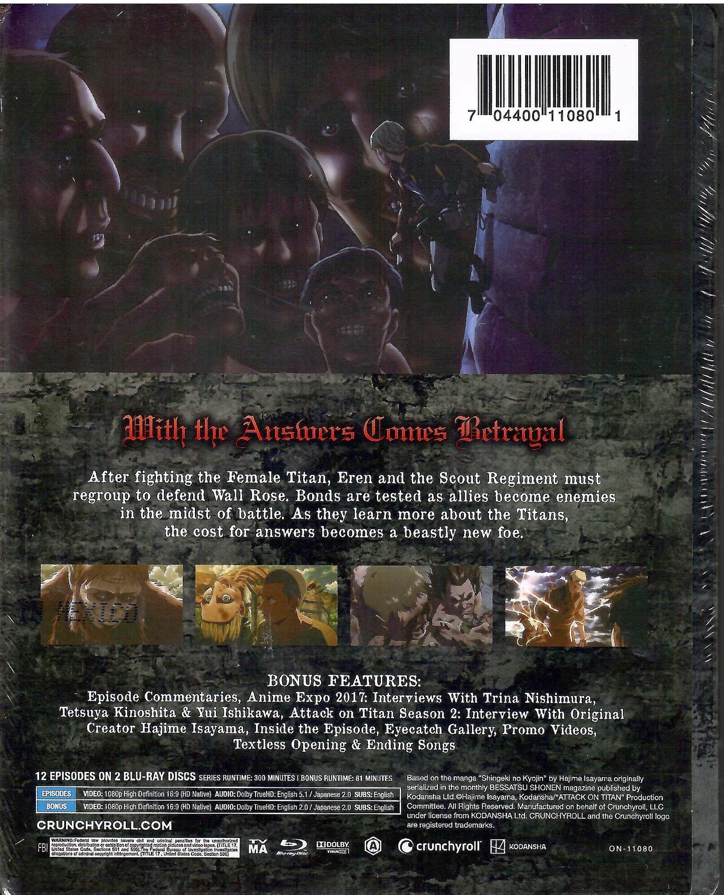 Attack on Titan: Season 2 SteelBook