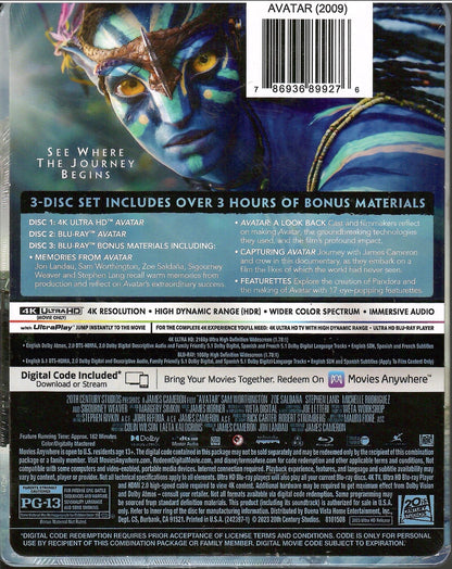 Avatar 4K SteelBook (2009)(Exclusive)