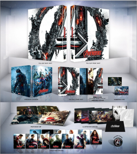 Avengers: Age of Ultron 3D & 4K Full Slip A1 SteelBook (WCE#015)(Korea)