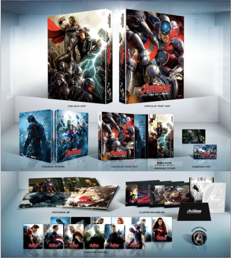 Avengers: Age of Ultron 4K Lenticular B2 SteelBook (WCE#015)(Korea)