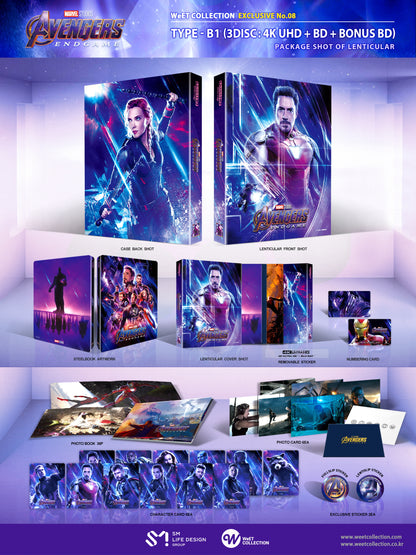 Avengers: Endgame 4K 1-Click SteelBook (WCE#008)(Korea)