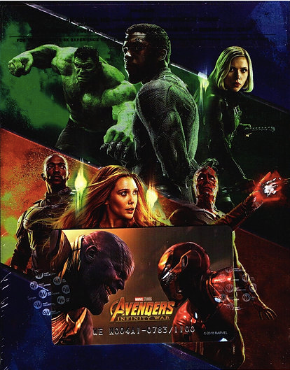 Avengers: Infinity War 3D & 4K Full Slip A1 SteelBook (WCE#004)(Korea)