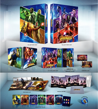 Avengers: Infinity War 3D & 4K Full Slip A1 SteelBook (WCE#004)(Korea)