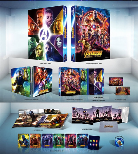 Avengers: Infinity War 4K Lenticular B2 SteelBook (WCE#004)(Korea)