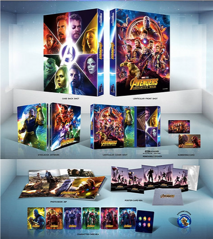 Avengers: Infinity War 4K Lenticular B2 SteelBook (WCE#004)(Korea)