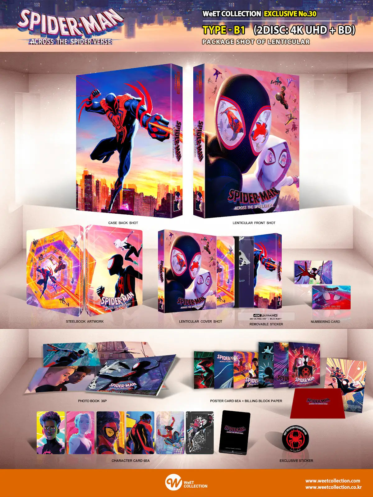 Spider-Man: Across the Spider-Verse 4K 1-Click SteelBook + Lenticular Magnet (Re-release)(WCE#30)(Korea)