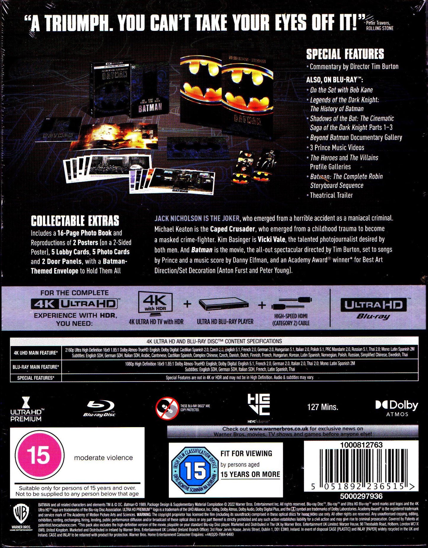 Batman 4K Full Slip SteelBook (1989)(UK)