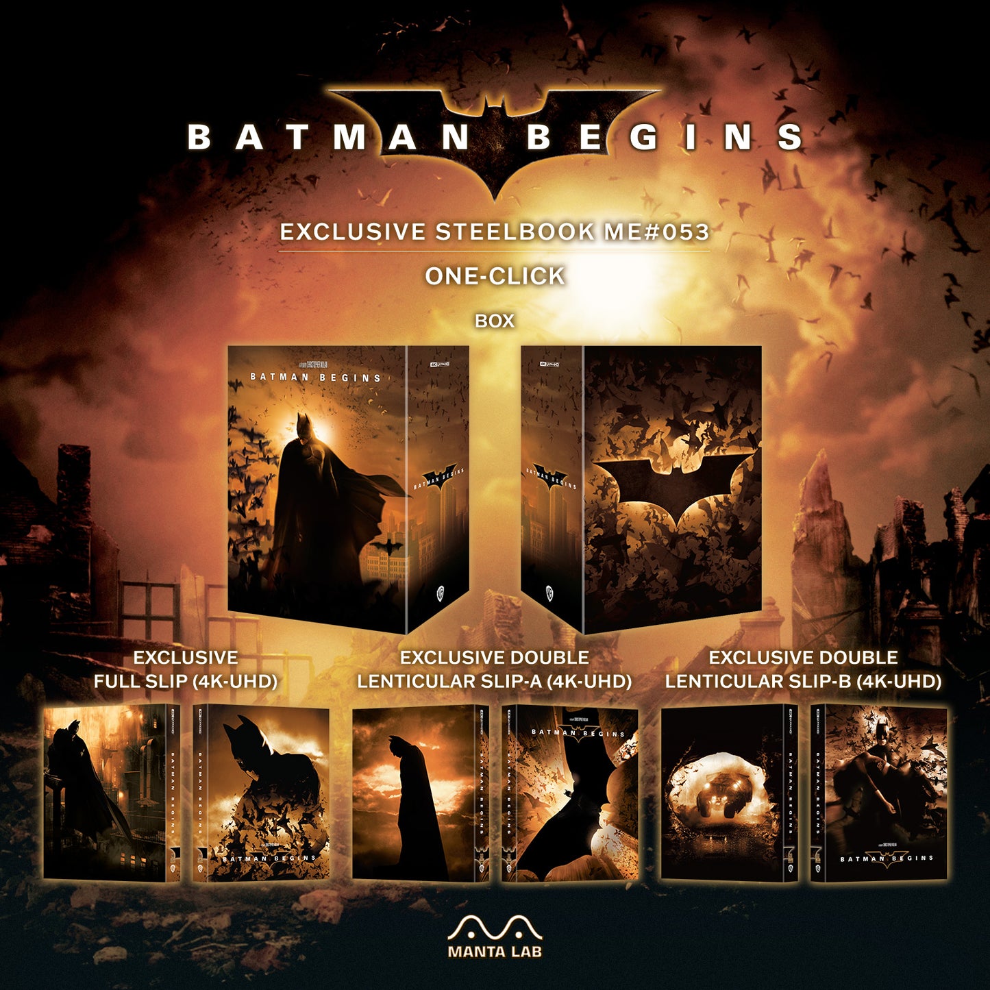 Batman Begins 4K 1-Click SteelBook (ME#53)(Hong Kong)