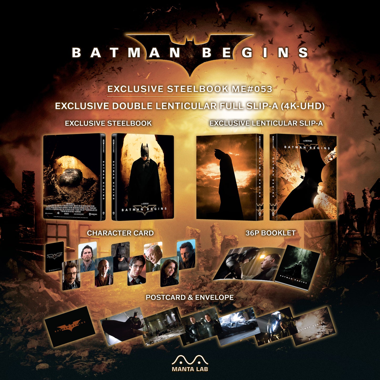 Batman Begins 4K 1-Click SteelBook (ME#53)(Hong Kong)