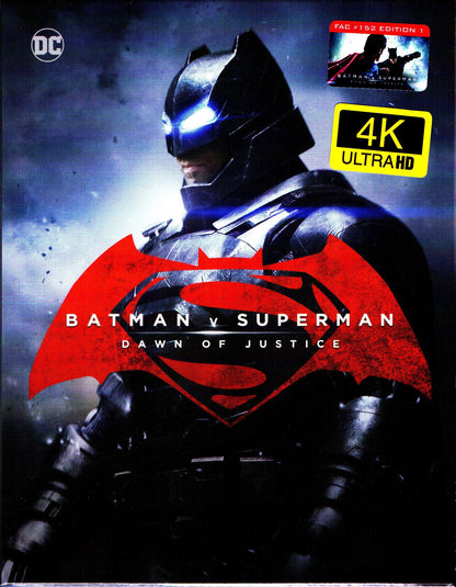 Batman v Superman: Dawn of Justice 3D & 4K - Extended Cut XL Full Slip SteelBook  + Lenticular Magnet (FAC#152)(Czech)