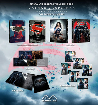 Batman v Superman: Dawn of Justice 3D Full Slip SteelBook (MG#02)(Hong Kong)