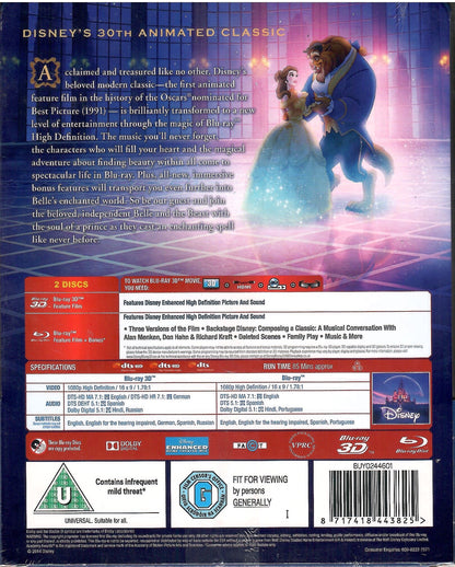 Beauty and the Beast 3D SteelBook: The Disney Collection #30 (1991)(UK)