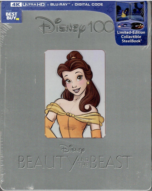 Beauty and the Beast 4K SteelBook: Disney 100th Anniversary Edition (1991)(Exclusive)