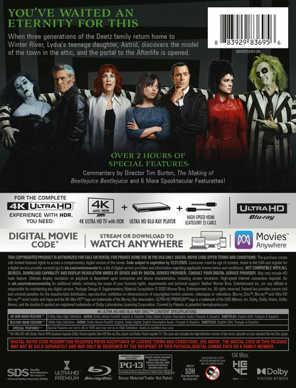Beetlejuice Beetlejuice 4K SteelBook (2024)(Re-release)