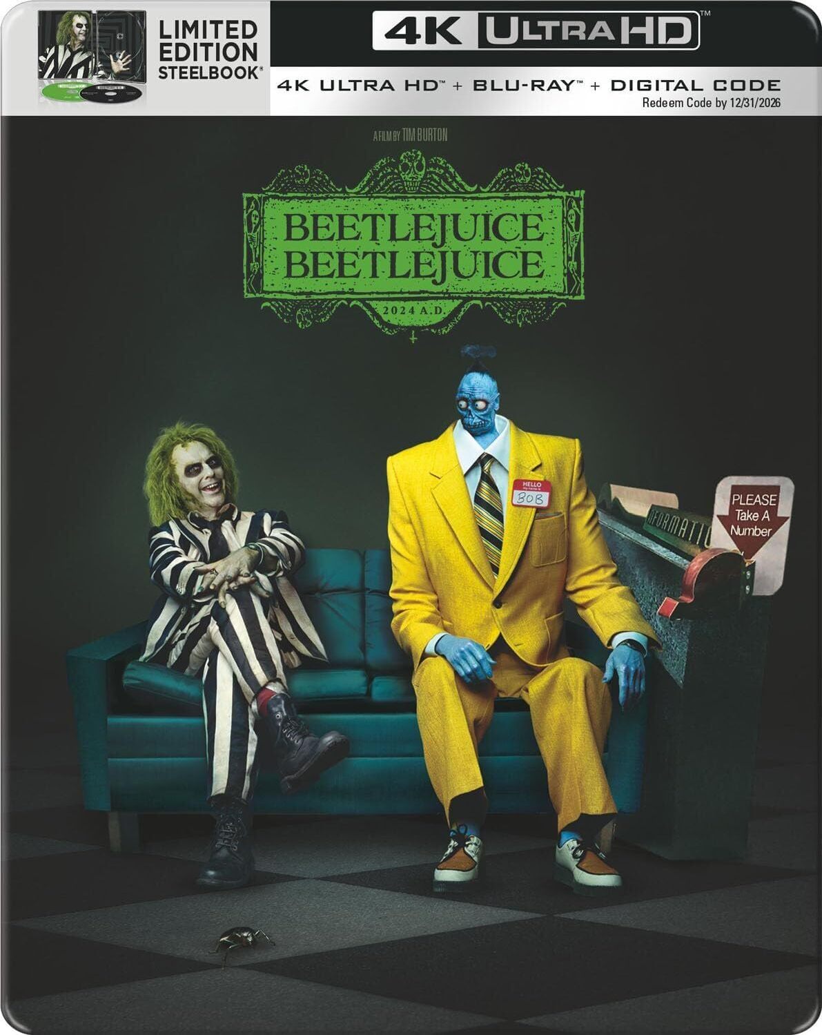 Beetlejuice Beetlejuice 4K SteelBook (2024)(Re-release)