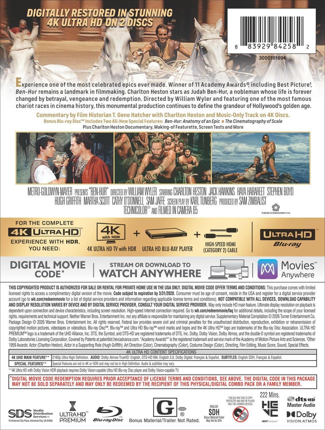 Ben-Hur 4K SteelBook (1959)