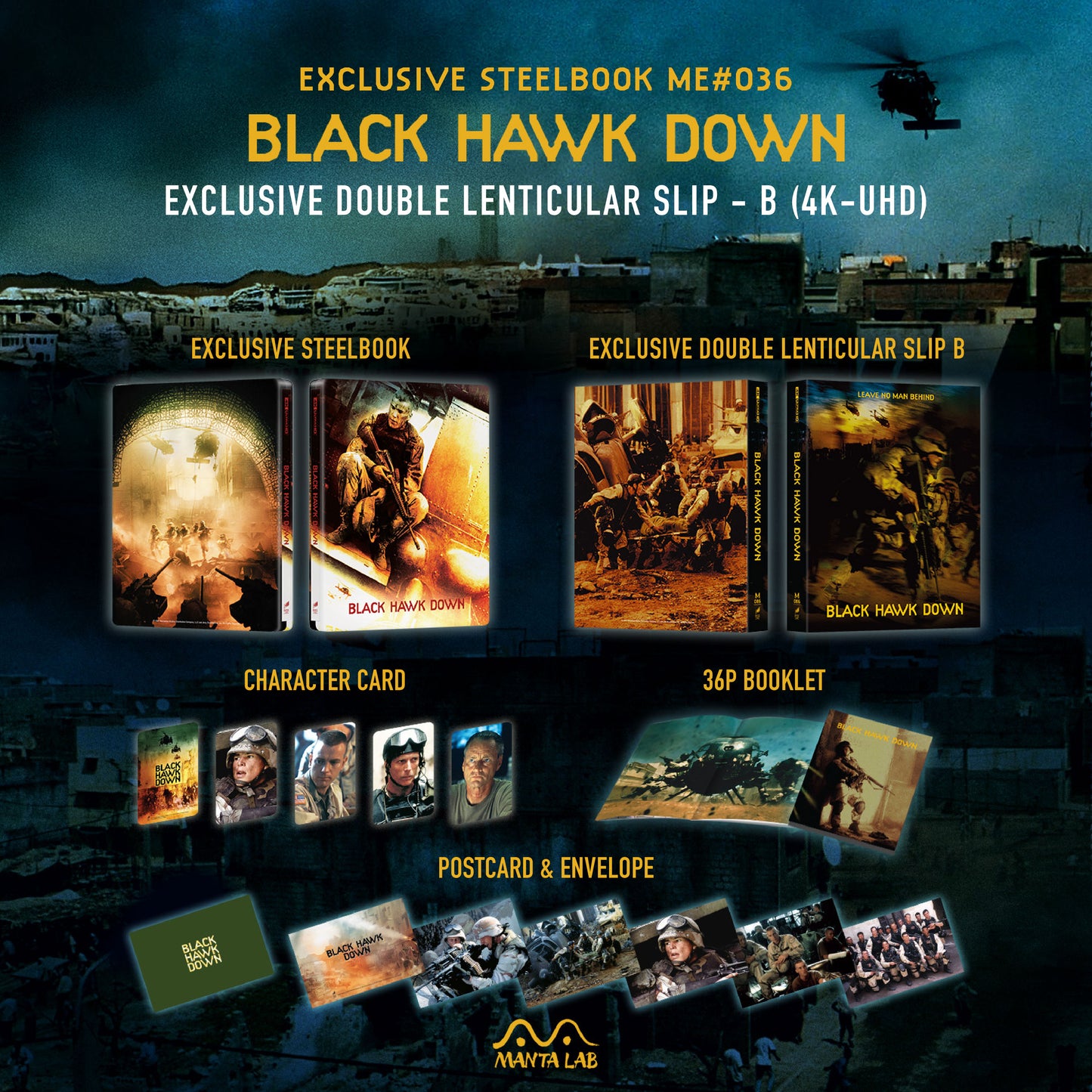 Black Hawk Down 4K 1-Click SteelBook (ME#36)(Hong Kong)