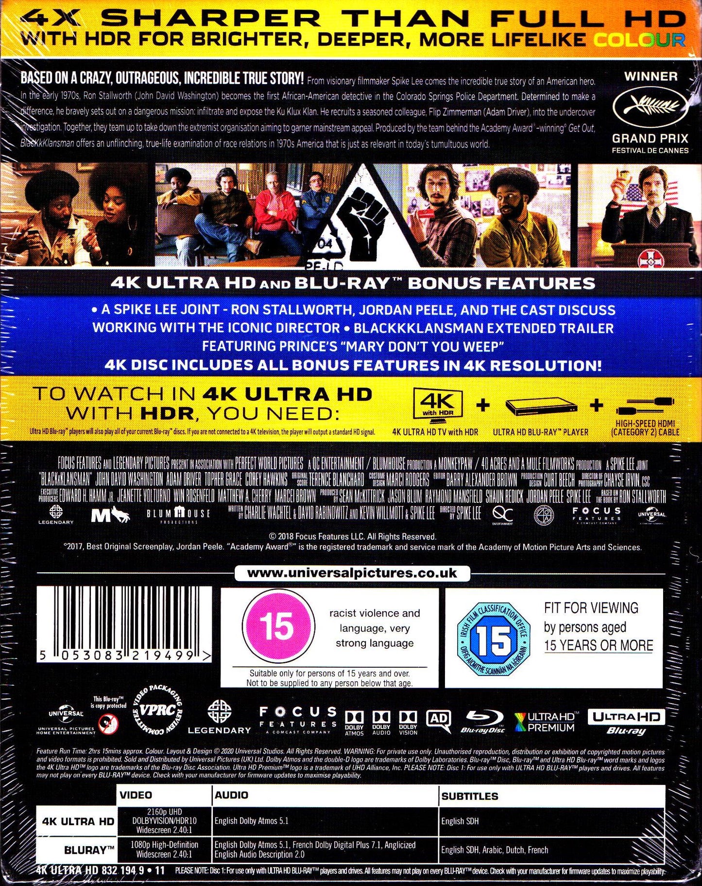 Blackkklansman 4K SteelBook (UK)