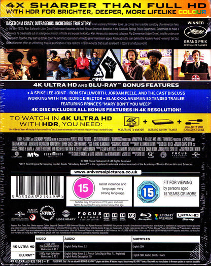Blackkklansman 4K SteelBook (UK)