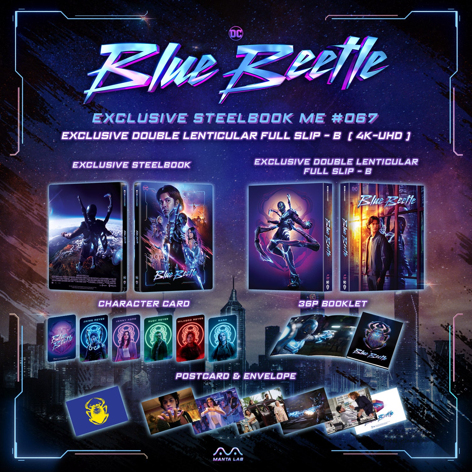 Blue Beetle (Walmart Exclusive) (Steelbook Blu-ray + DVD + Digital Copy) 