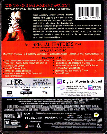 Bram Stoker's Dracula 4K SteelBook (1992)