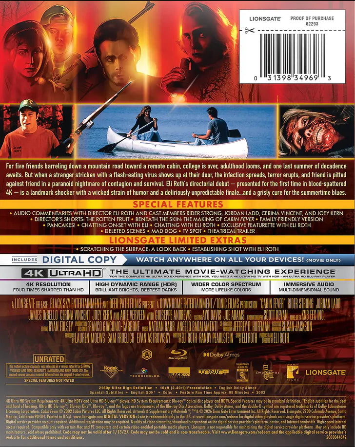 Cabin Fever 4K SteelBook: Unrated w/ Lenticular Slip (Exclusive)