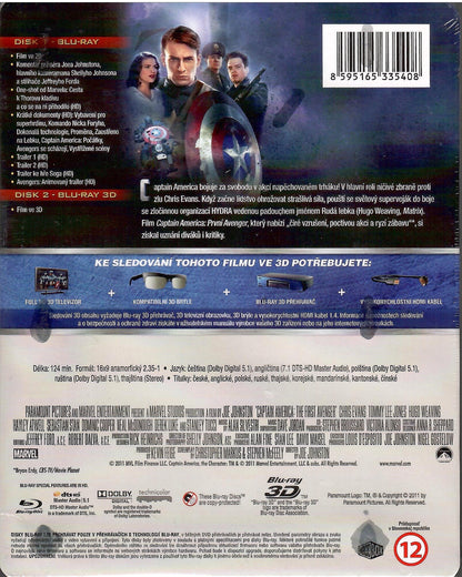 Captain America: The First Avenger 3D SteelBook (2011)(Czech)