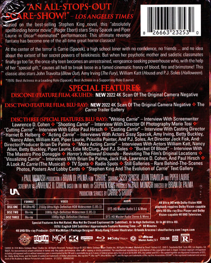 Carrie 4K SteelBook (1976)