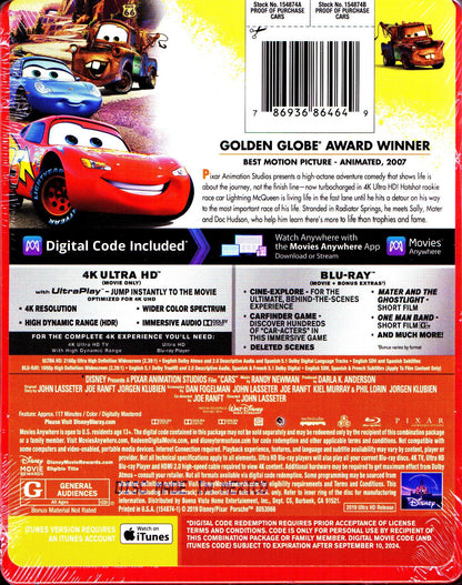 Cars 4K SteelBook (2006)(Exclusive)