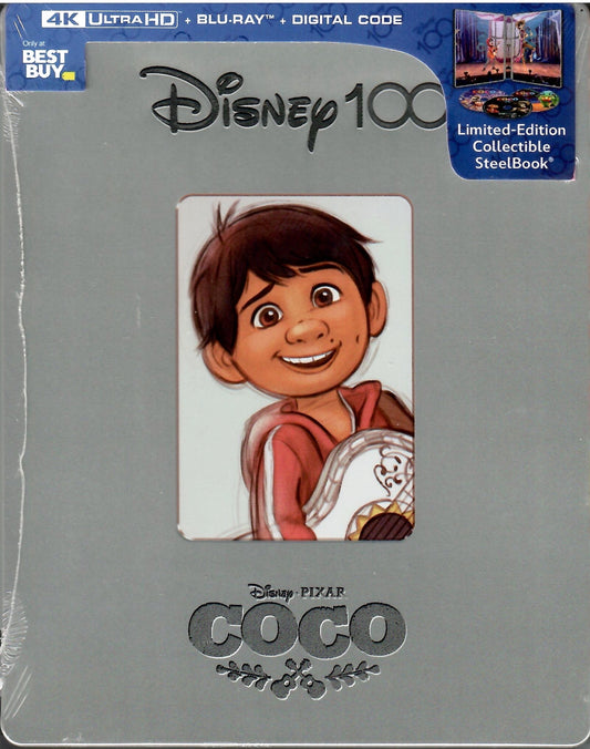 Coco 4K SteelBook: Disney 100th Anniversary Edition (2017)(Exclusive)